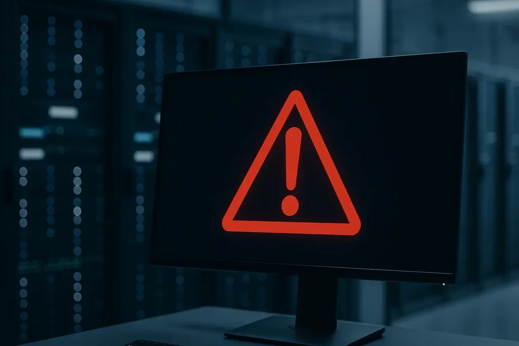 Bildschirm Ausrufezeichen